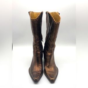Cowboy Boots, calf length. BCBG.